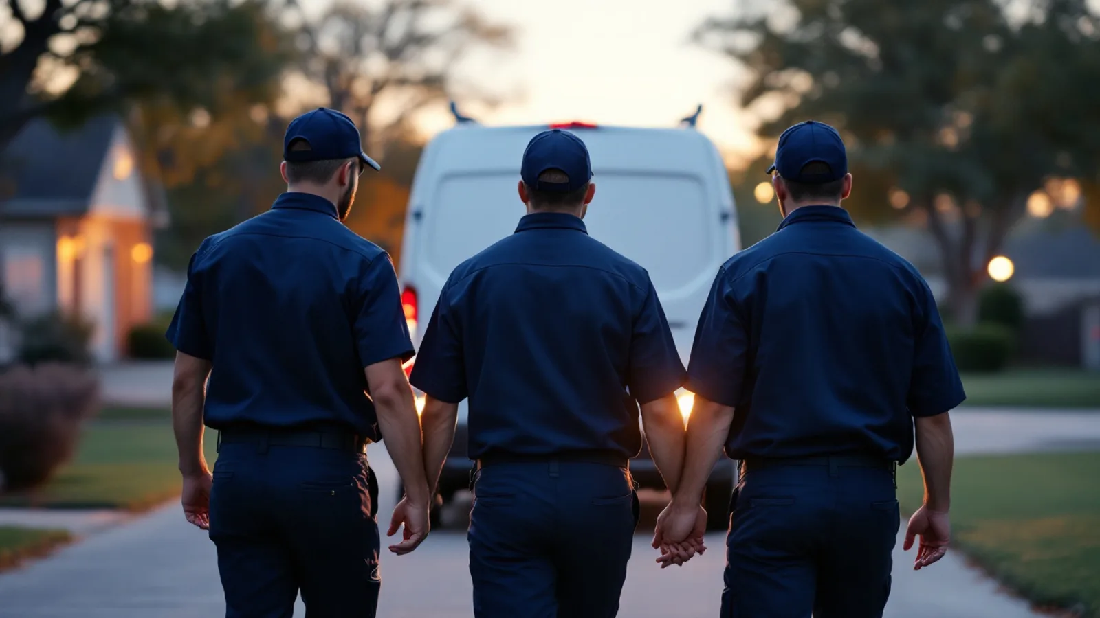 Keller Locksmith technician team beside the service van